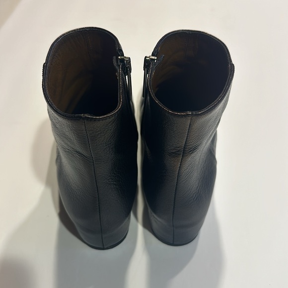 Aquatalia Ulysses made in Italy ankle black leather pebbled booties side zipper - Picture 3 of 15